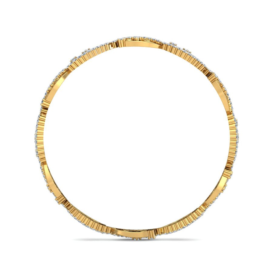 1.86ct Ornate Swirl Natural Diamond Bangle-SOLITAIREKART